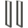 vidaXL Nohy barového stola v tvare U, 2 ks, antracitové, 50 x (110-111) cm, oceľové