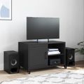 vidaXL TV skrinka čierna 68x39x43,5 cm oceľ