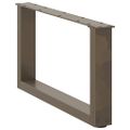 vidaXL Nohy konferenčného stolíka v tvare U, 2 ks, prírodná oceľ, 60 x (30-31) cm, oceľ