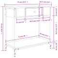 vidaXL Konzolový stolík dymový dub 75 x 34,5 x 75 cm kompozitné drevo