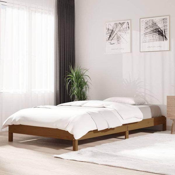 vidaXL Stohovateľná posteľ medovohnedá 75x190 cm borovicový masív