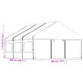 vidaXL Altánok so strechou, biely 6,69x5,88x3,75 m, polyetylén