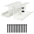vidaXL Úložný box na káble pod stôl 2 ks Biela 35 x 12 x 13 cm Oceľ