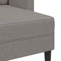 vidaXL 2-miestna pohovka s leňoškou v tvare L taupe látka 125 cm