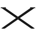 vidaXL Nohy konferenčného stolíka v tvare X, 2 ks, čierne, 70 x (42-43) cm, oceľové