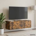 vidaXL Nástenná TV skrinka 98 x 41 x 30 cm Dymový dub Kompozitné drevo