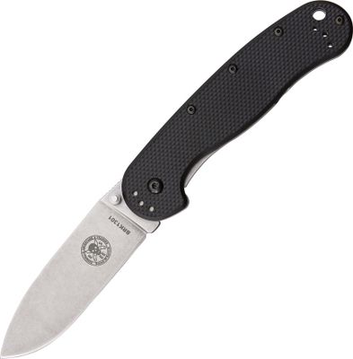 ESEE BRK1301 Avispa vreckový outdoorový nôž 8,9 cm, Stonewash, čierna, GRN