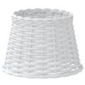 vidaXL Tienidlo na lampu biele Ø25x17 cm prútené