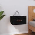 vidaXL Nástenný nočný stolík čierny 40x29,5x22 cm