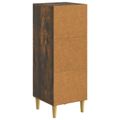 vidaXL Servírovacia skriňa Dymový dub 33 x 34,5 x 90 cm