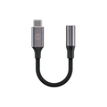 Forever adaptér audio AJC-01 jack 3,5 mm - USB-C čierny