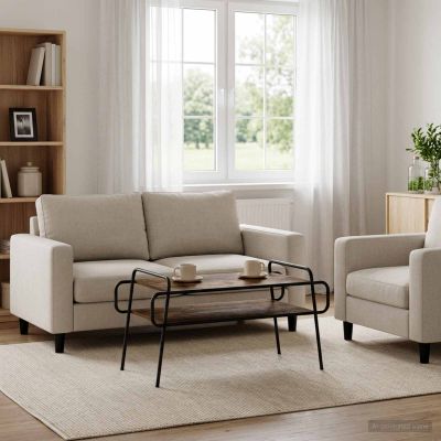 vidaXL Konferenčný stolík Dymový dub 100 x 50 x 51 cm Kompozitné drevo