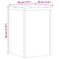 vidaXL Stojany na rastliny 2 ks dub sonoma 20x20x30cm kompozitné drevo