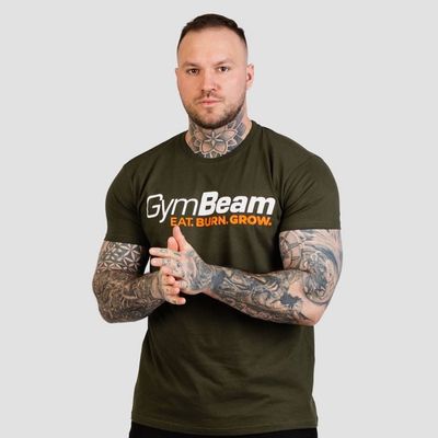 Tričko Grow Military Green - GymBeam, veľkosť XL, veľkosť oblečenia XL