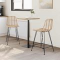 vidaXL Barová stolička 2 ks Prírodná 44,5 x 54,5 x 97,5 cm