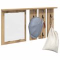 vidaXL Vešiak na stenu Nástenná montáž dub artisan 85 x 10 x 45 cm