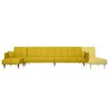 vidaXL Pohovka v tvare L žltá 275x140x70 cm zamat