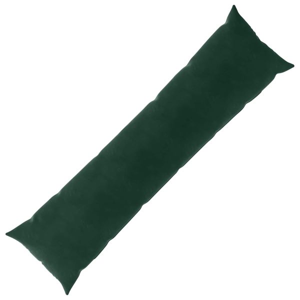 vidaXL Podložka s vankúšom HEERLEN Tmavozelená 40 x 145 cm Zamat