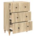 vidaXL Zásuvkový kabinet Dub sonoma 66 x 34,5 x 90 cm Kompozitné drevo