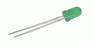 LED  5mm  zelená  difuzny