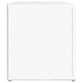 vidaXL TV skrinka lesklá biela 100x31,5x35 cm spracované drevo