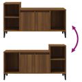 vidaXL TV skrinka hnedý dub 100x35x55 cm spracované drevo