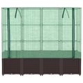 vidaXL Záhon s krytom na skleník ratanový vzhľad 160x40x153 cm