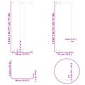 vidaXL Nohy barového stola v tvare T, 2 ks, čierne, 50x35x(100-101) cm, oceľové