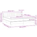 vidaXL Posteľný rám boxsping s matracom ružový 200x220 cm zamat