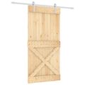 vidaXL Posuvné dvere Prírodná a biela 100 x 210 cm