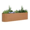 vidaXL Zvýšený záhon Hnedá 320 x 80 x 81 cm Oceľ