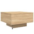 vidaXL konferenčný stolík s LED osvetlením dub sonoma 55x55x31 cm