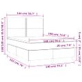 vidaXL Posteľný rám boxsping s matracom tmavomodrý 140x190 cm zamat