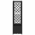 vidaXL Vyvýšený záhon s mriežkou a strechou Čierna 204 x 40 x 138 cm