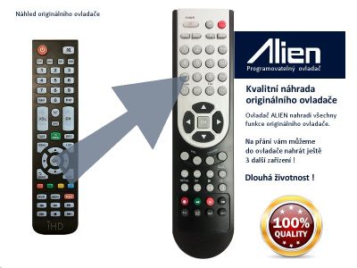 Diaľkový ovládač ALIEN STB ALMA iHD náhrada