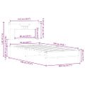 vidaXL Posteľný rám bez matraca dub sonoma 75x190 cm kompozitné drevo