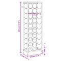 vidaXL Stojan na víno na 27 fliaš čierny 34x18x100 cm kované železo