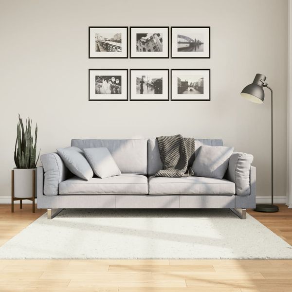 vidaXL Koberec OVIEDO, krátky vlas, krémový 160x160 cm