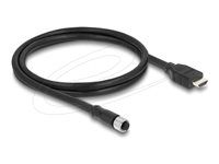M12 kábel A-kódovaný 17 pin samica na HDMI