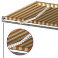 vidaXL Ručne zaťahovacia markíza s LED 6x3 m žlto-biela