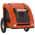 vidaXL Cyklovozík pre zvieratá, oranžový, oxfordská látka, železo