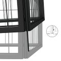 vidaXL Ohrádka pre psov 24 panelov čierna 50x100 cm práškovaná oceľ