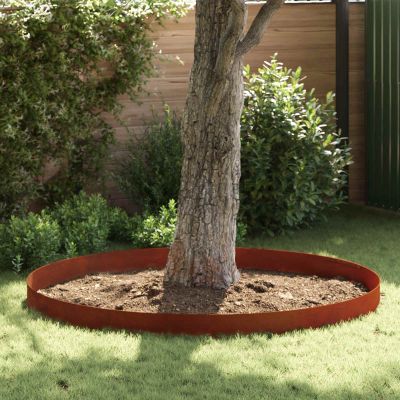 vidaXL Obrubník trávnika 450 x 20 cm Hrdzavý
