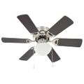 vidaXL Ozdobný stropný ventilátor s osvetlením, 82 cm tmavohnedý