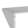vidaXL Nástenná polica 75x45x31 cm strieborná nehrdzavejúca oceľ
