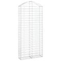 vidaXL Oblúkový gabionový kôš 100x30x220/240 cm pozinkované železo