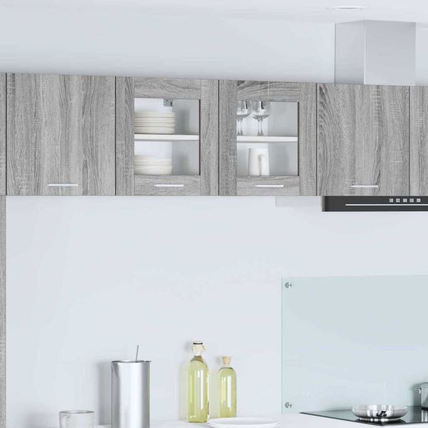 vidaXL Závesná skrinka s úložiskom 2 pcs Sivý Sonoma 40 x 31 x 40 cm