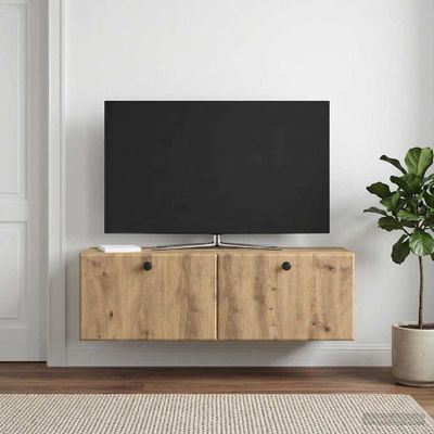 vidaXL Nástenná TV skrinka 98 x 31 x 30 cm Dub artisan