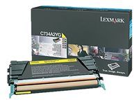 Žltá - originálna - kazeta s farbivom LCCP - pre Lexmark C734, C736, X734, X736, X738