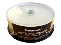 Panasonic ARCHIVAL GRADE Professional - 25 x BD-R - 50 GB 6x - Povrch potisknutelný inkoustem, tisknutelný vnitrní rozbocovac - disk (balení 4) - pro Discproducer PP-100, PP-100AP, PP-100N, PP-100NS, PP-50, PP-50BD